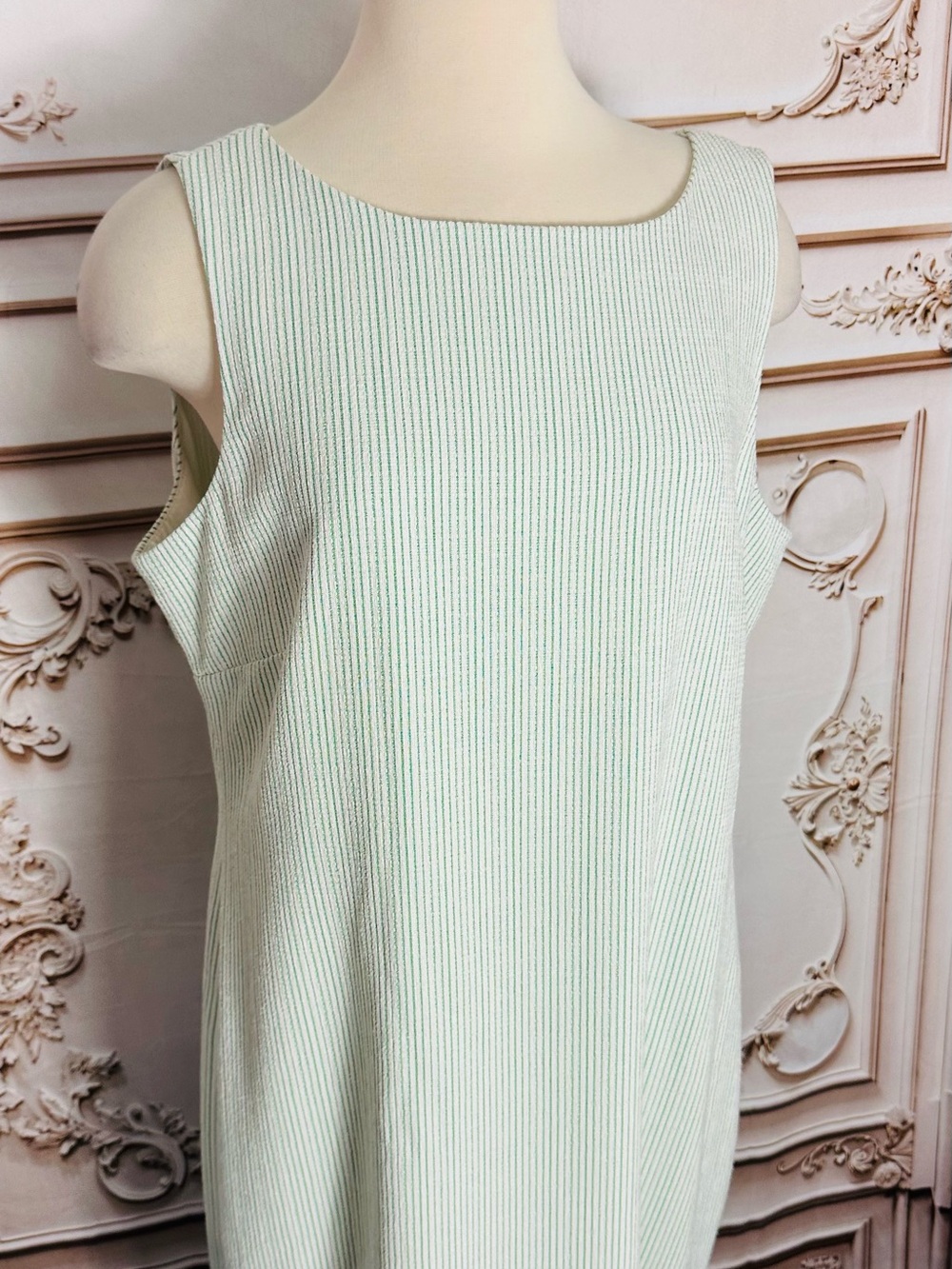 Preston & York Mint Green Sleeveless Sheath Dress with Belt - Picture 15 of 16